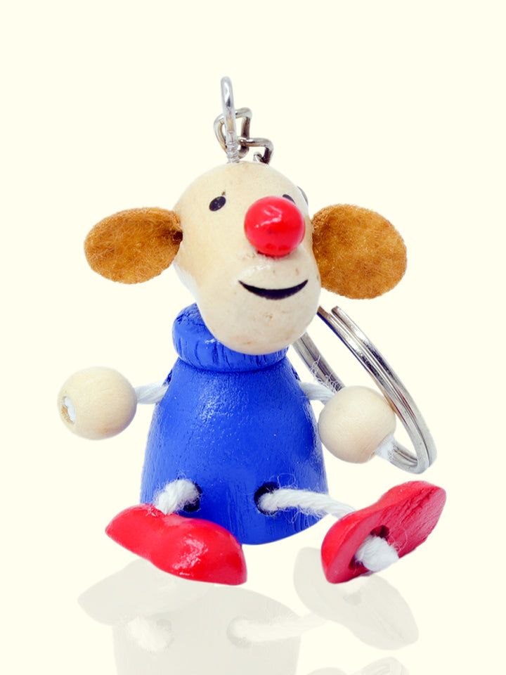 4" Wooden Funny Animal Keychain