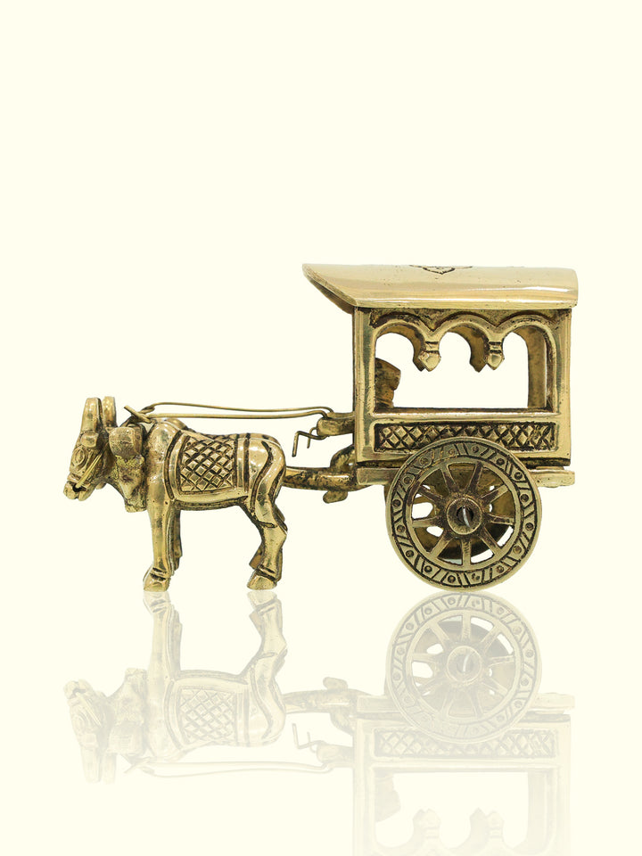 3" Brass Bullock Cart