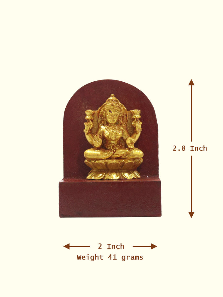 2.8" Wooden Base Lakshmi