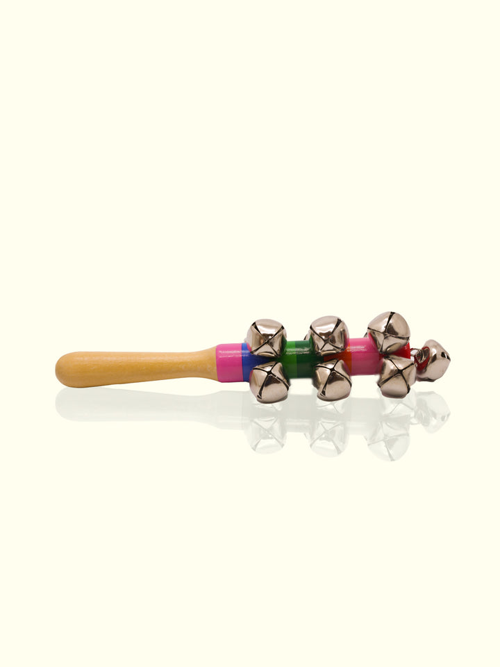 7.5" Wooden Rattle Toy for Infants (Hand Bell)