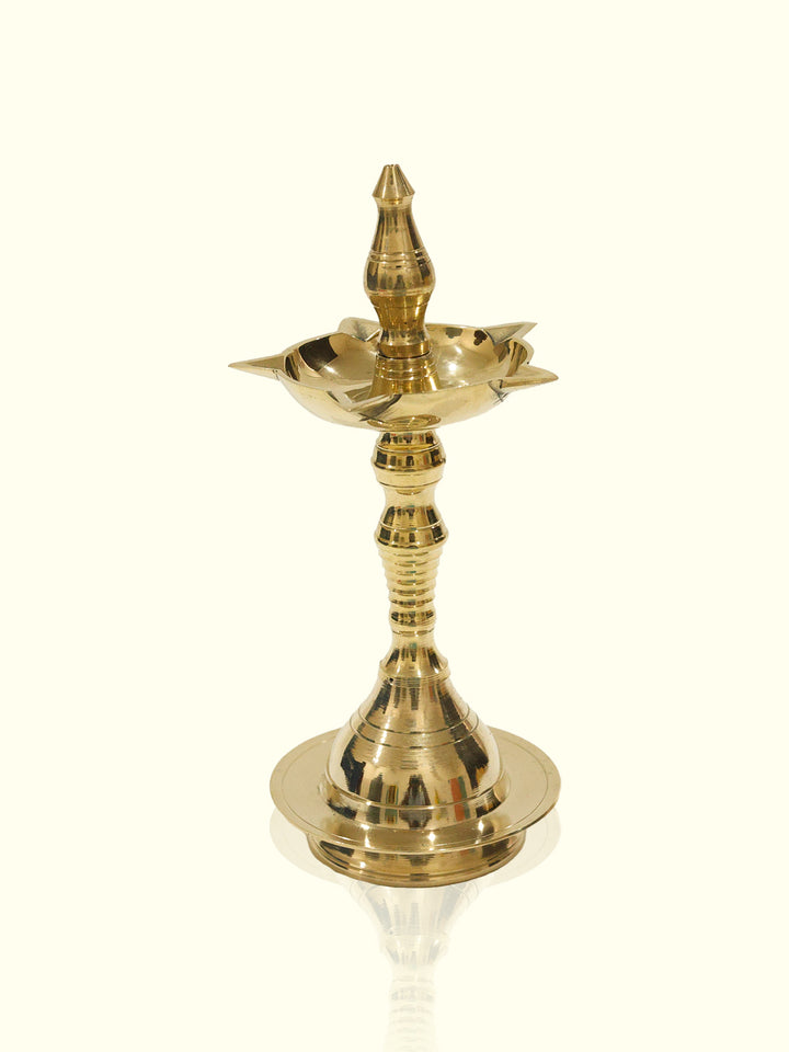 7" Brass Fancy Kerala Kuthu Vilakku