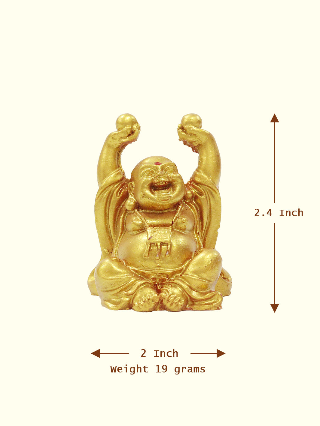 2.4" Wooden Base Happy Kubera