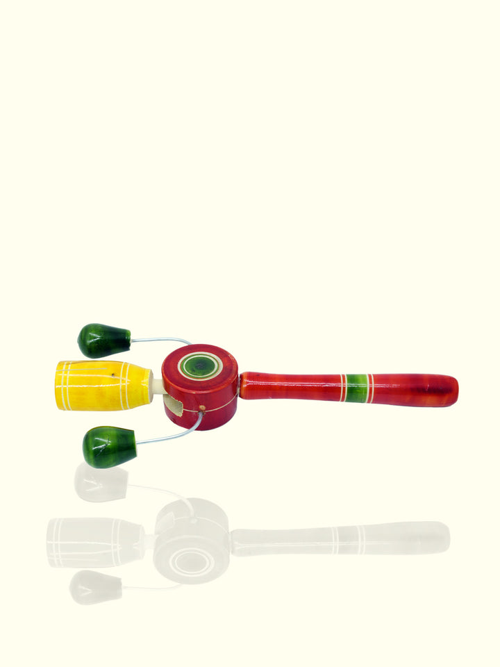 8.5" Wooden Rattle Toy for Kids