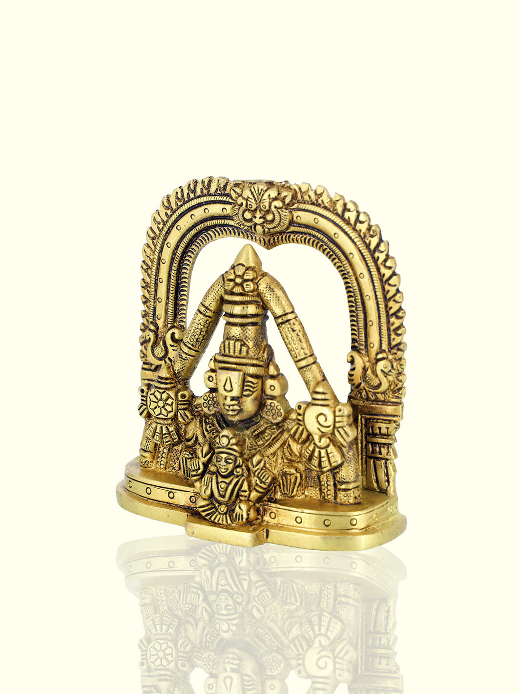 4.25" Sacred Brass Arch Perumal Lakshmi Idol