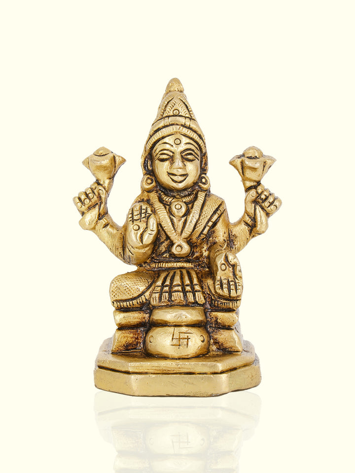 3" Brass D shape Base Lakshmi