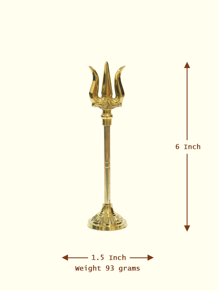 6" Brass Trishul Stand