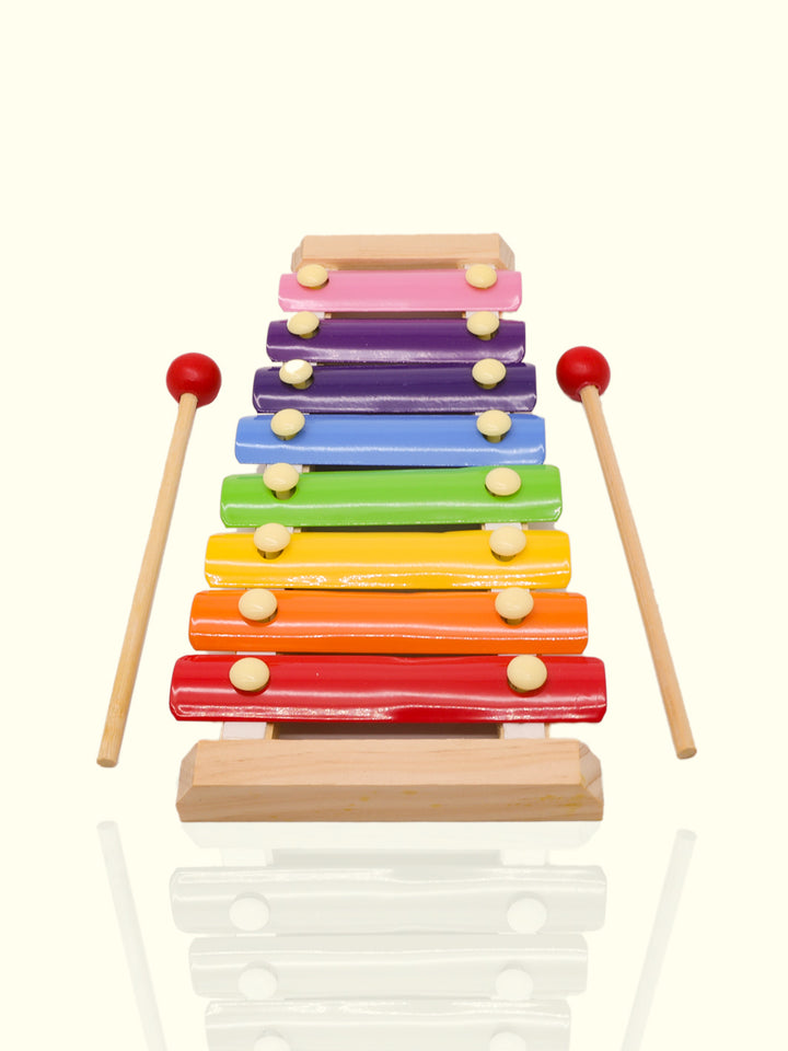 9.5 Wooden 8 Note Xylophone Multi-colour Musical Toy for Kids