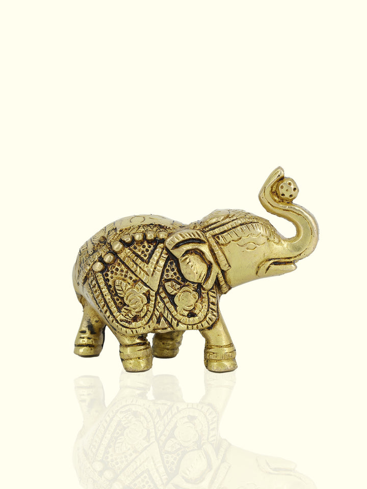 2.5” Majestic Brass  Yellow Antique Elephant Super Fine