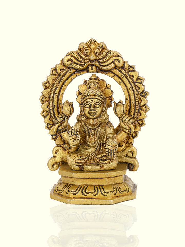 4" Brass Lakshmi Idol