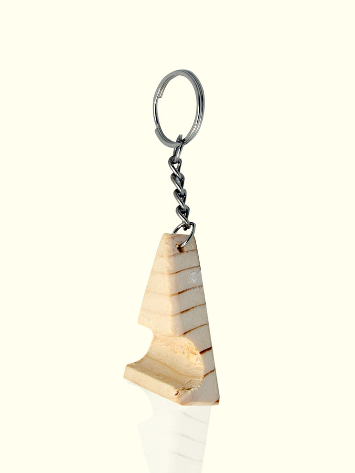 4" Wooden Keychain