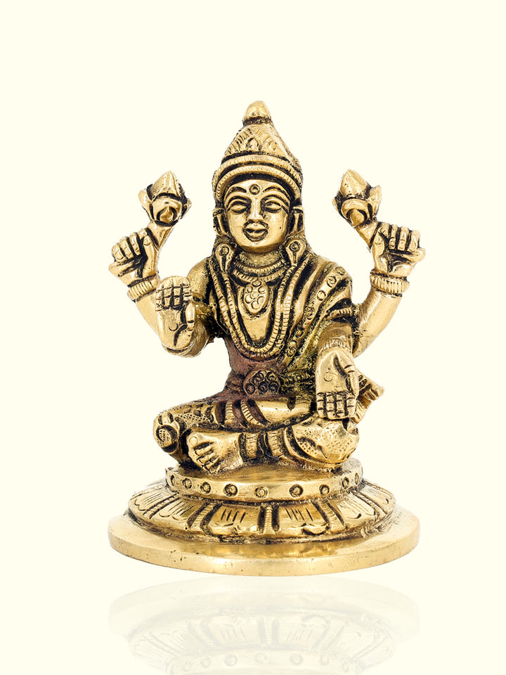 3.5” Elegant Round Base Lakshmi Idol