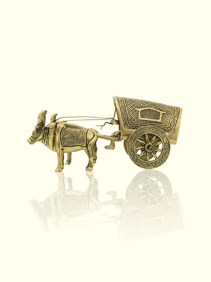 3.2" Brass Bullock Cart