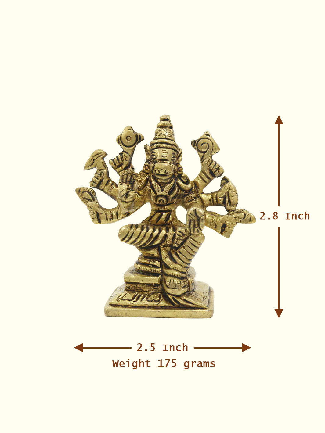 2.8" Brass Varahi Amman Idol