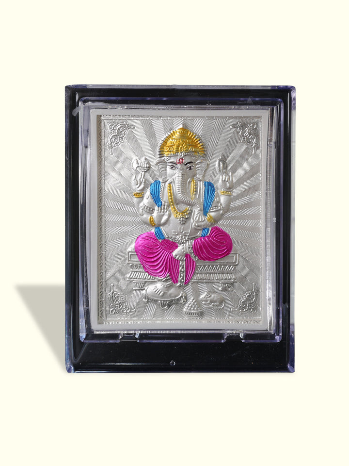 4" Ganapathy Photo Frame for Car Dashboard & Table Décor