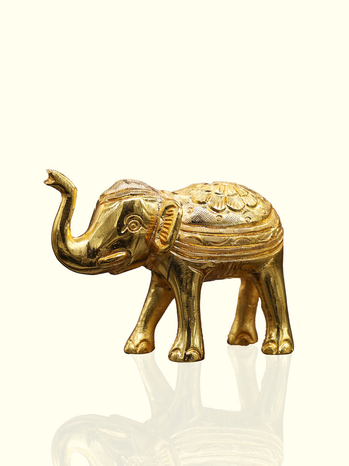 2.5" Gold-Plated Brass Elephant