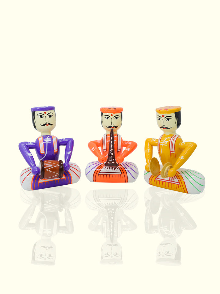 5.25" Musical Band Set Peg Dolls (Wooden Toys)