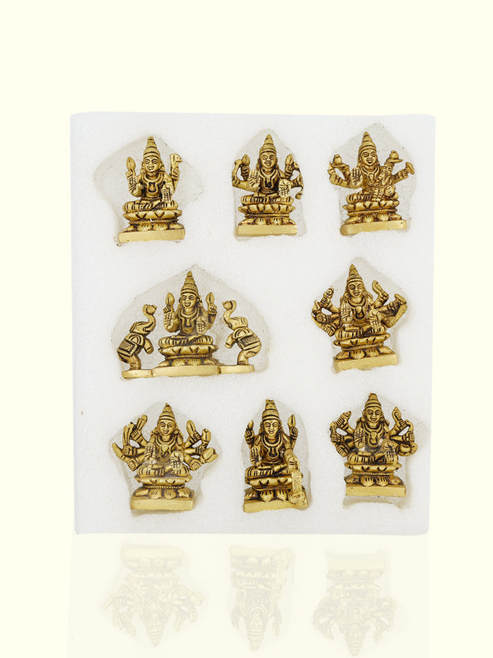 2” Elegant Brass Astalakshmi Super Fine Set