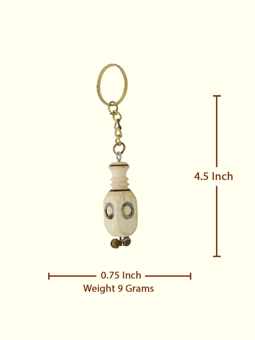 4.5" Wooden Keychain