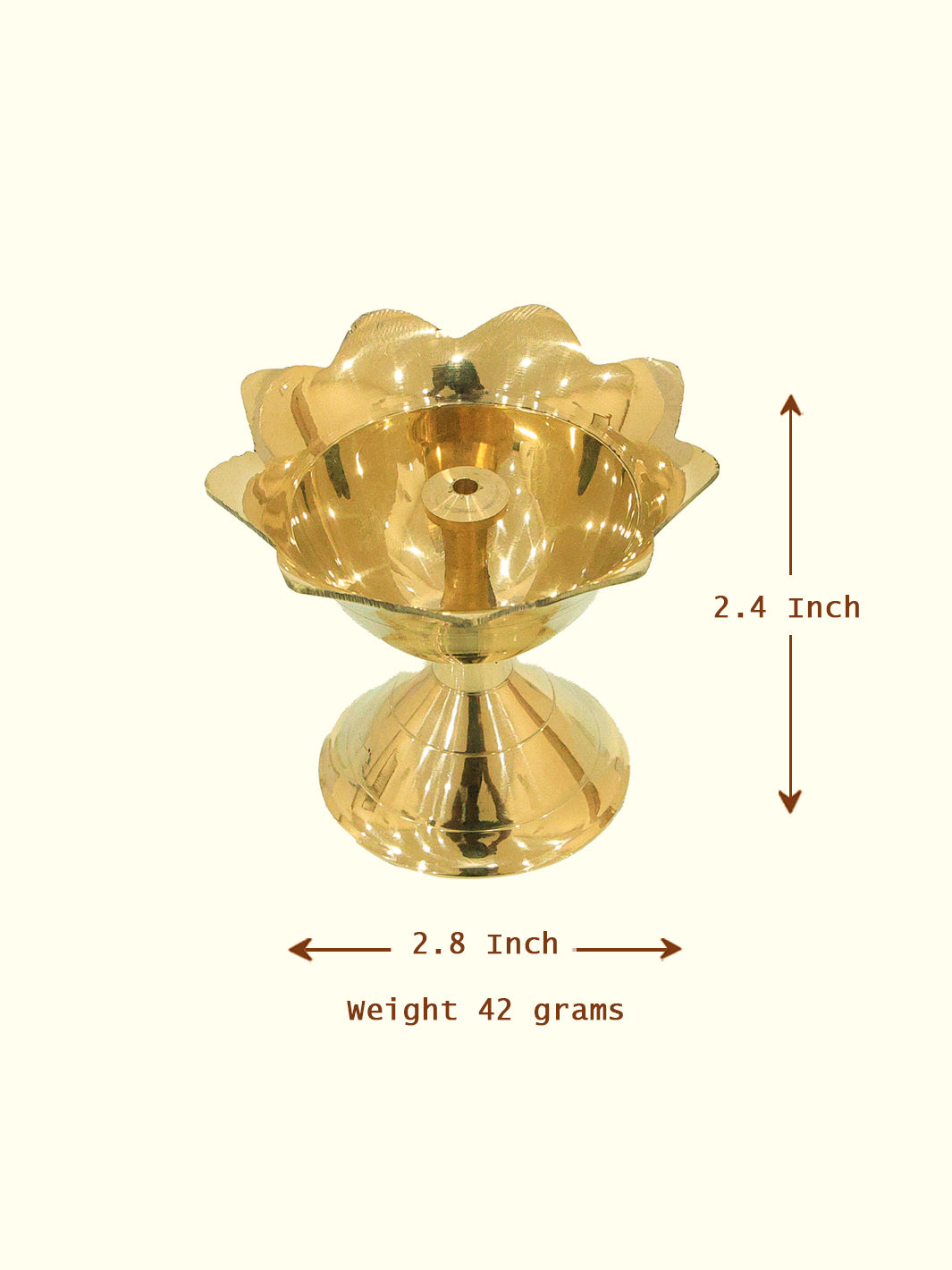 2.4" Brass Devdas Lamp