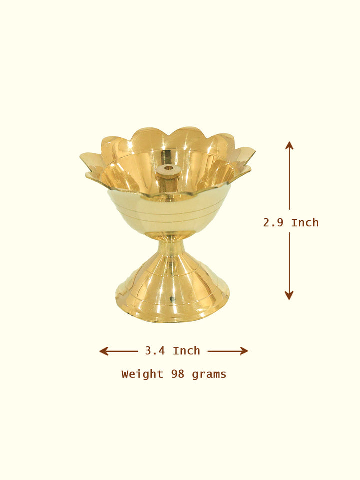 2.9" Brass Devdas Lamp