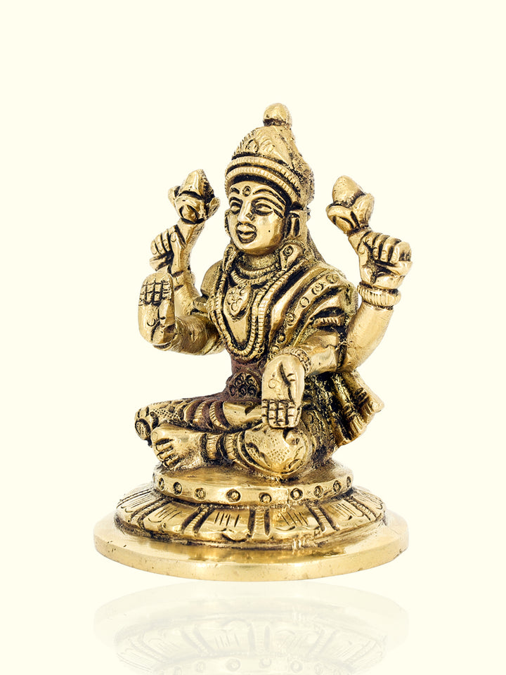 3.5” Elegant Round Base Lakshmi Idol