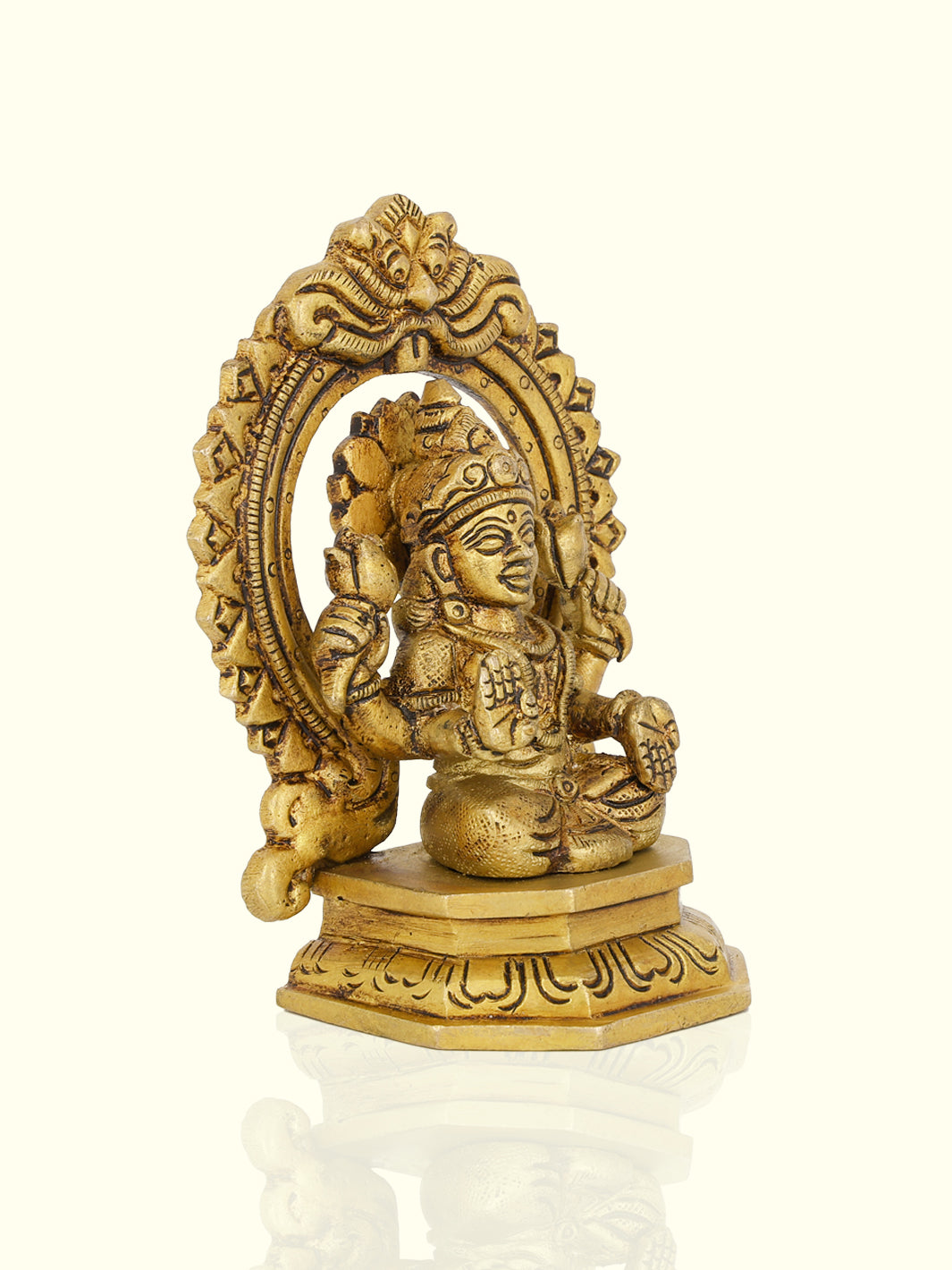 4" Brass Lakshmi Idol