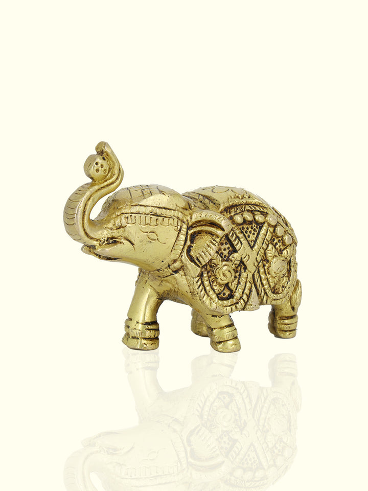 2.5” Majestic Brass  Yellow Antique Elephant Super Fine