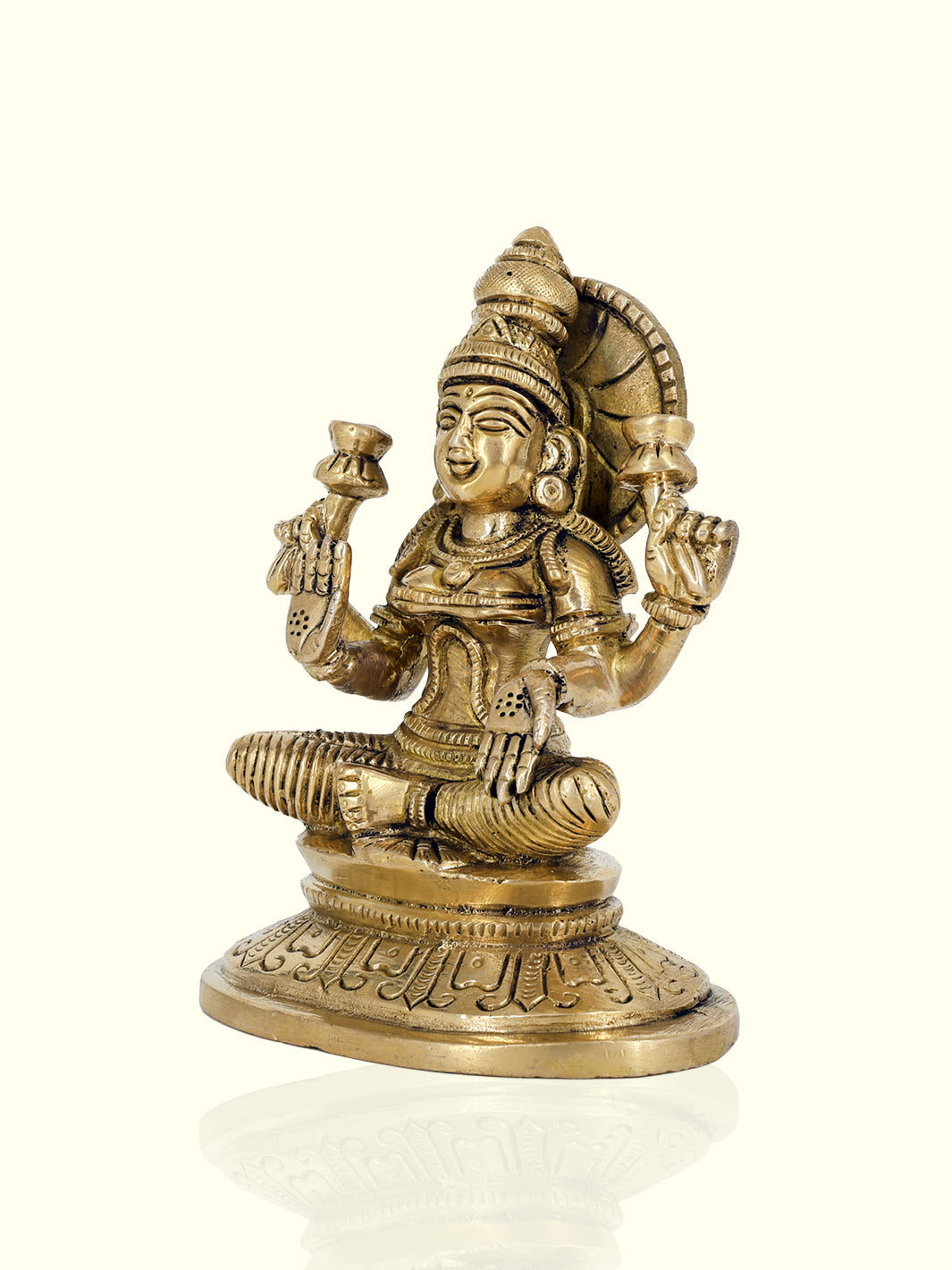 6" Brass Oval Base Lakshmi