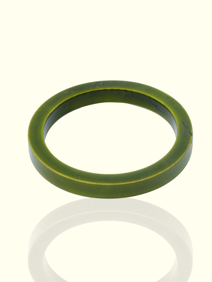 3" Single Wooden Bangle (Green Colour)