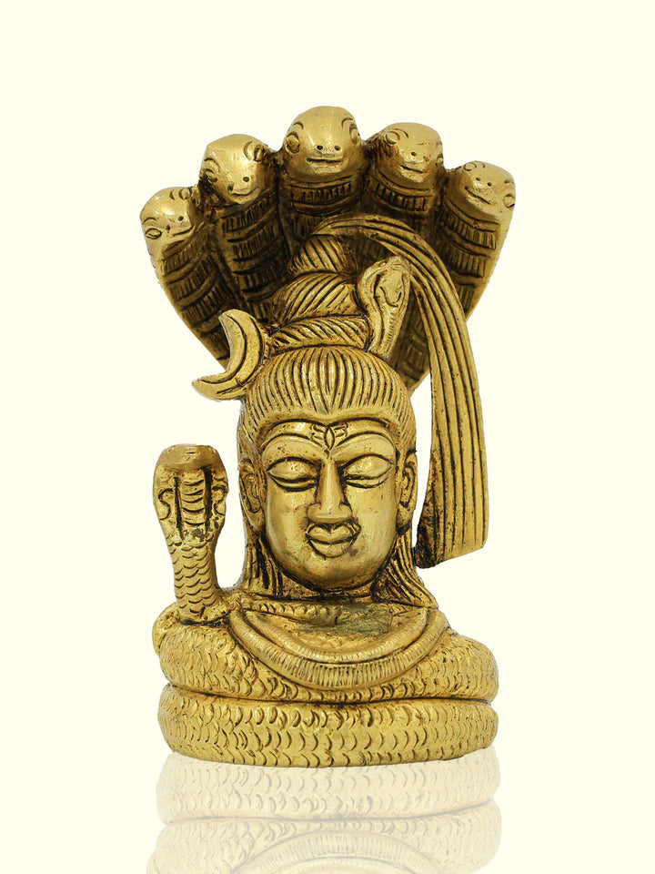 3.8" Brass Sivan with Nagam