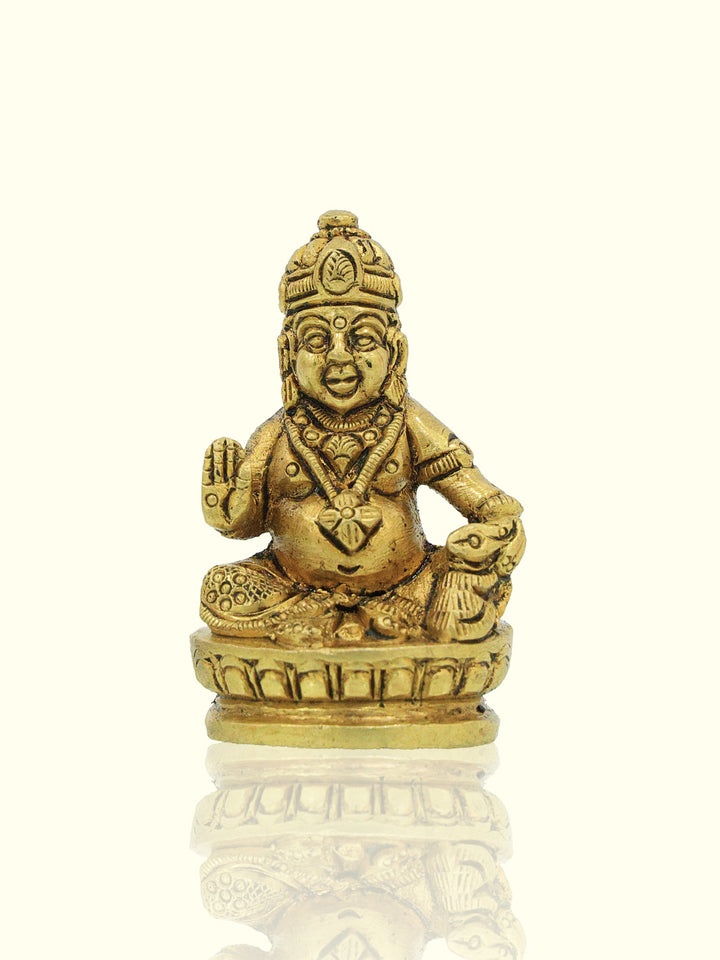 2.2" Brass Kubera Idol