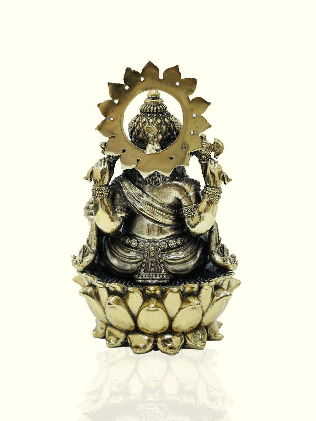 9" Special Antique Lord Ganesh Idol Sitting on a Lotus