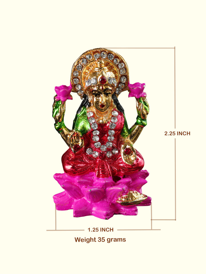 2.25" கார் டேஷ்போர்டு மற்றும் டேபிள் அலங்காரத்திற்கான லட்சுமி சிலை