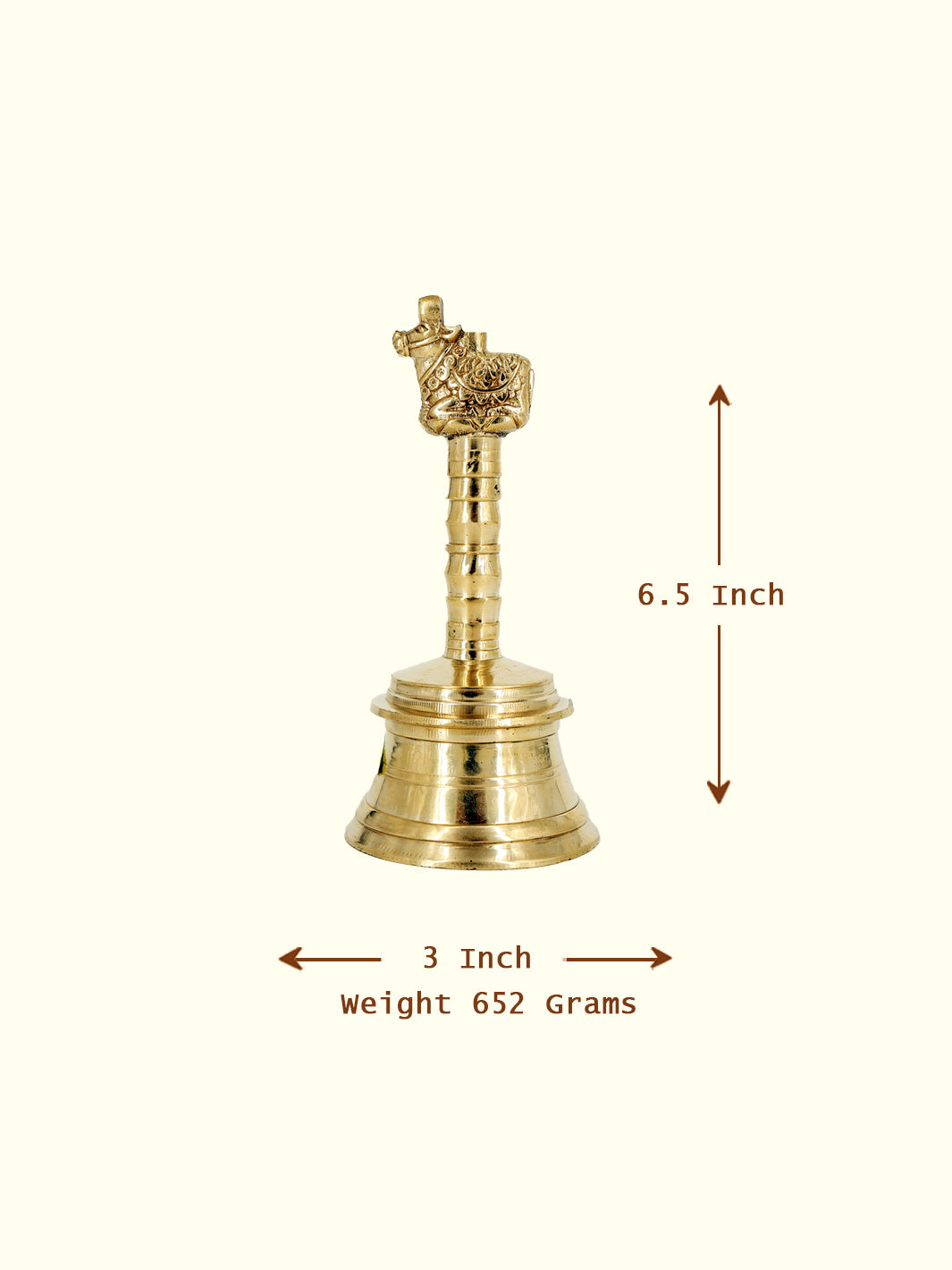 6.5” Brass Polished Bell