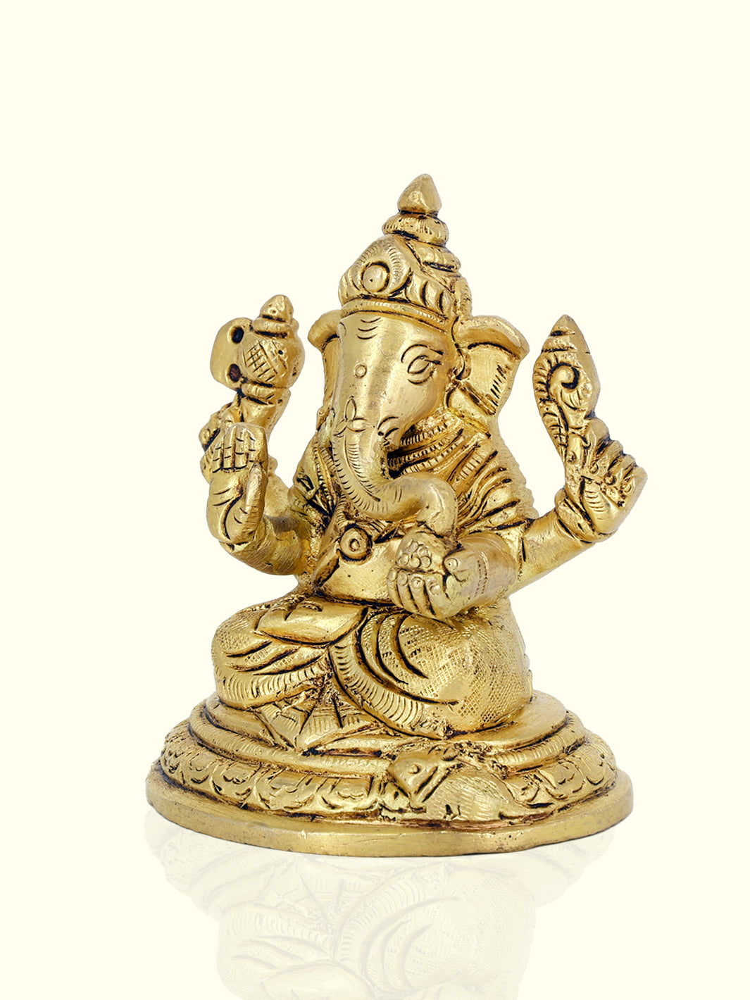 3.5” Brass Oval Base Ganesh