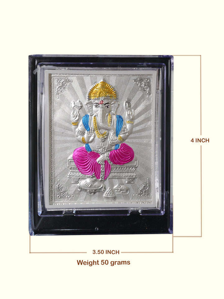 4" Ganapathy Photo Frame for Car Dashboard & Table Décor