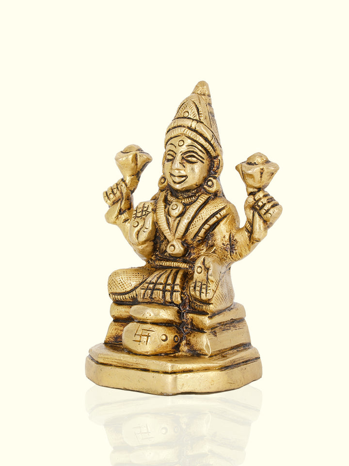 3" Brass D shape Base Lakshmi