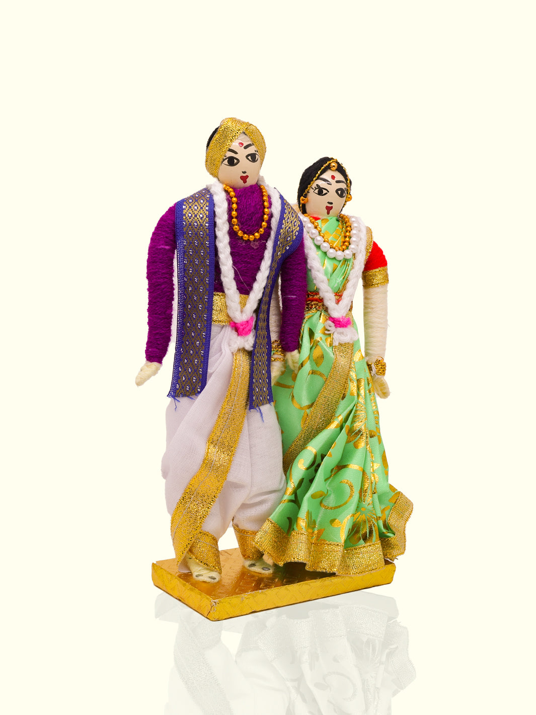 8" Handmade Couple Cloth Doll for Home Decoration