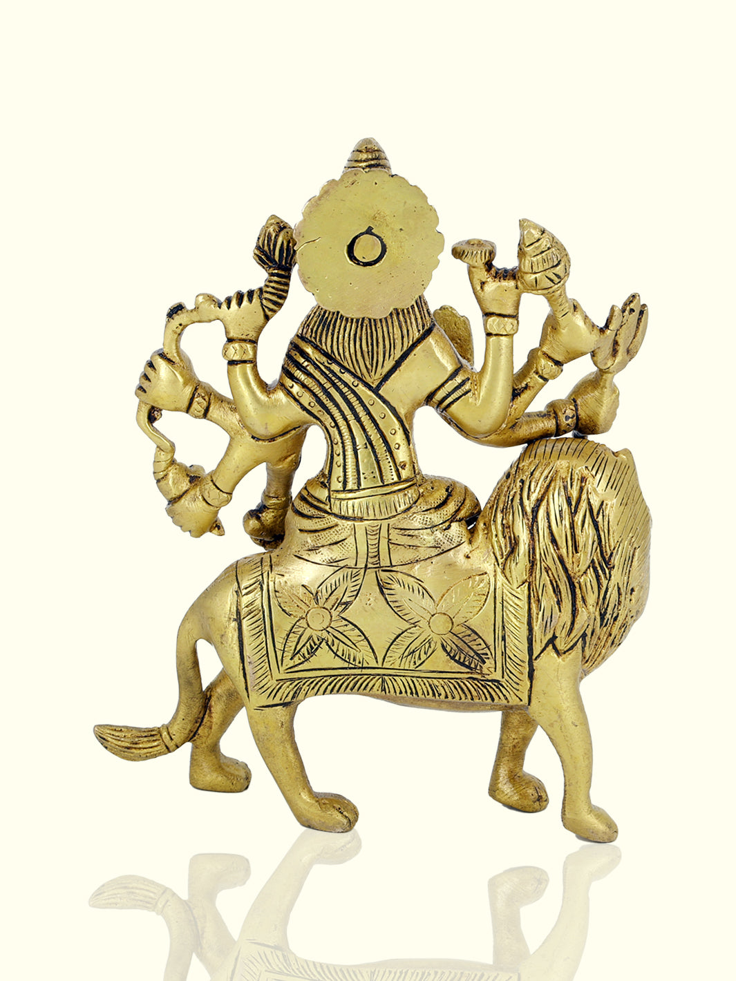 6” Exquisite Brass Durga Idol