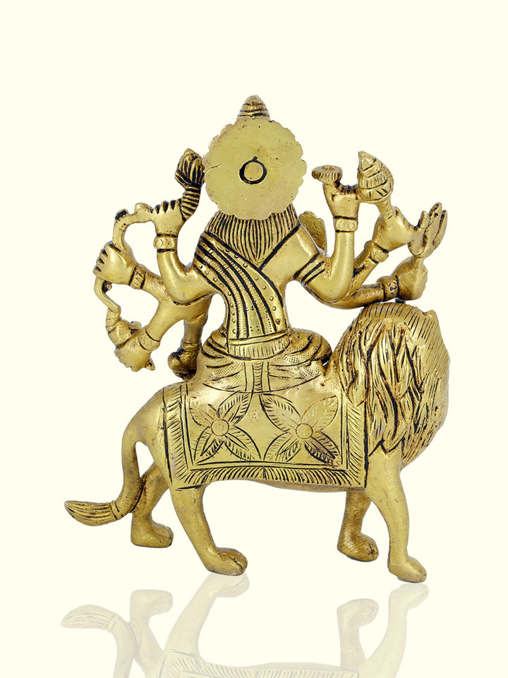 6” Exquisite Brass Durga Idol