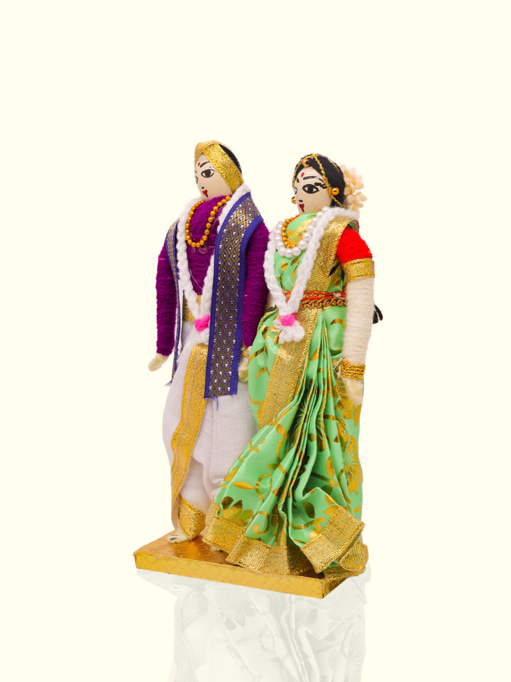 8" Handmade Couple Cloth Doll for Home Decoration