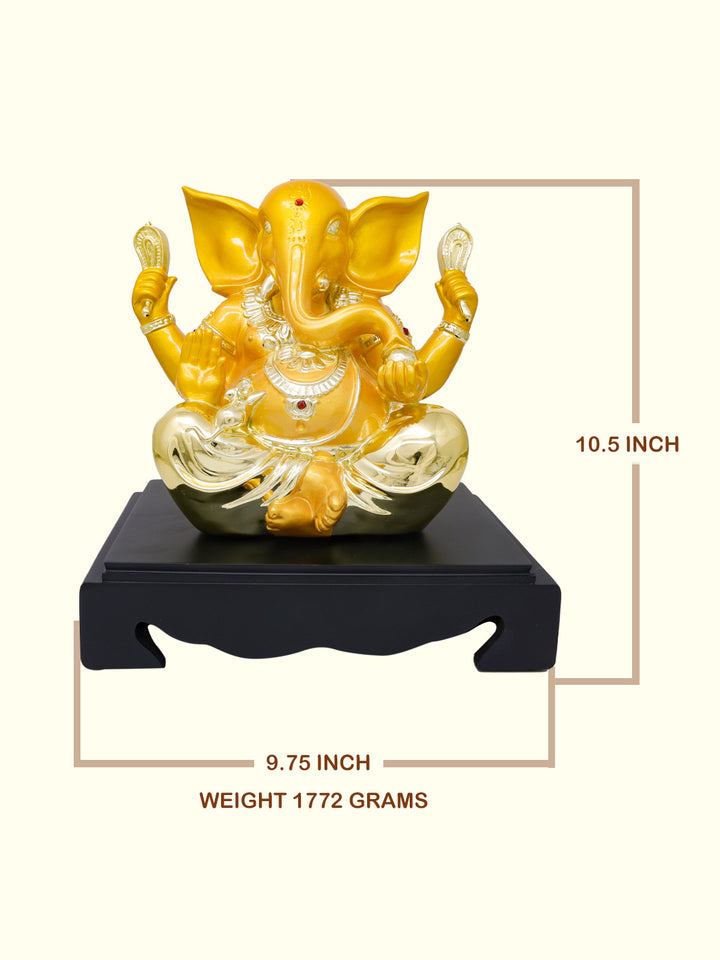 10.5" Ganapathy in Sitting Position (Yellow Colour)