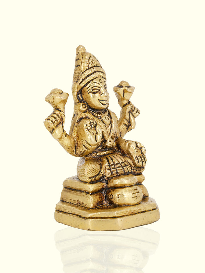 3" Brass D shape Base Lakshmi