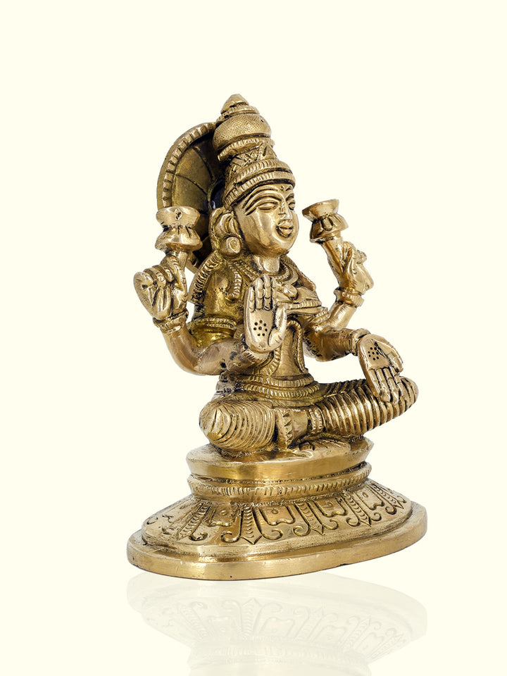 6" Brass Oval Base Lakshmi