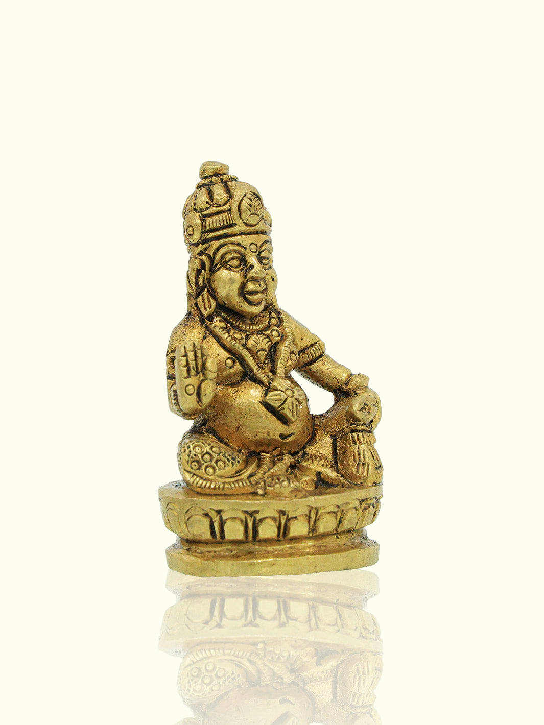 2.2" Brass Kubera Idol