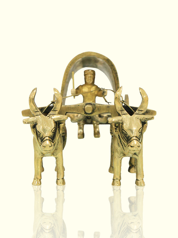 3.2" Brass Bullock Cart