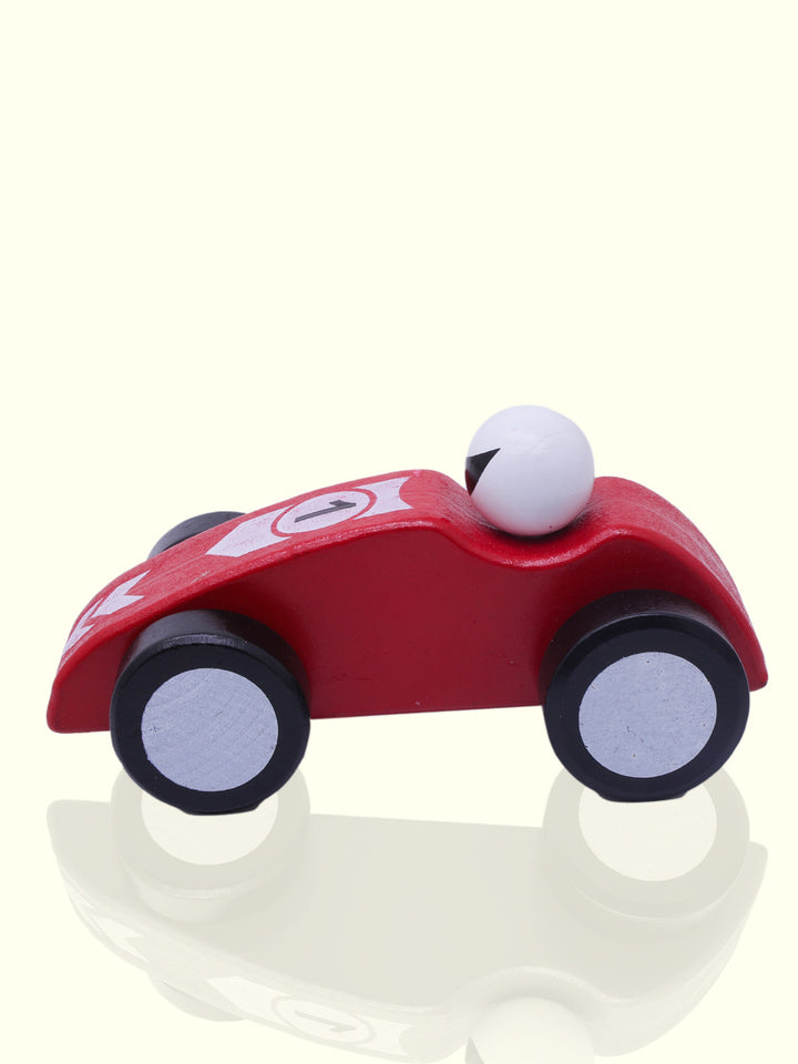 5.5" Wide Wooden Race Car Toy