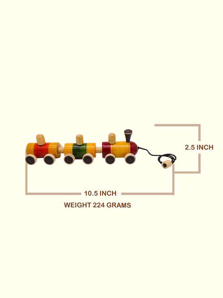 10.5" Wide Wooden Train Toy for Kids and Home Decoration