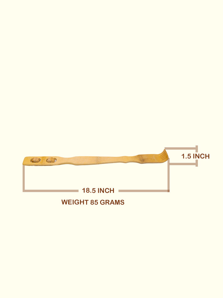 18.5" డబుల్ బాల్ మసాజర్‌తో కూడిన వుడెన్ బ్యాక్ స్క్రాచర్