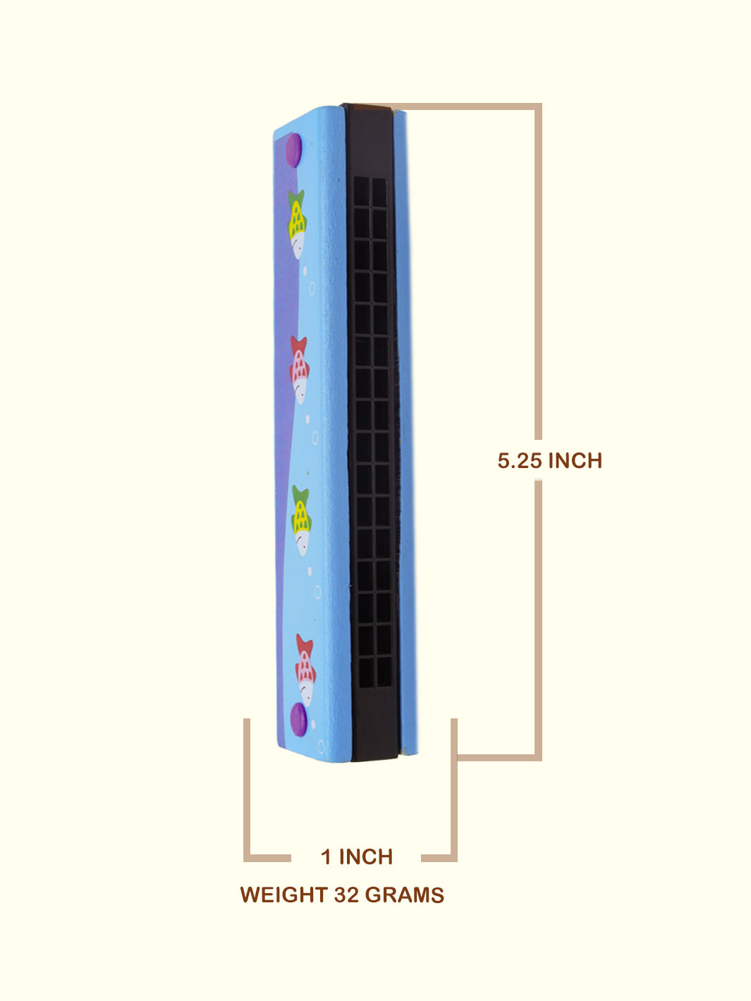 5.25" குழந்தைகளுக்கான மர வாய் உறுப்பு (ஹார்மோனிகா)